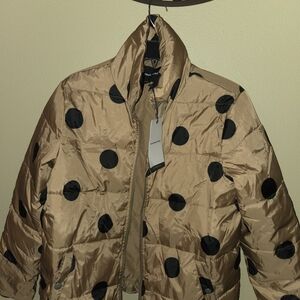 Who What Wear Tan Jacket with Black Accents